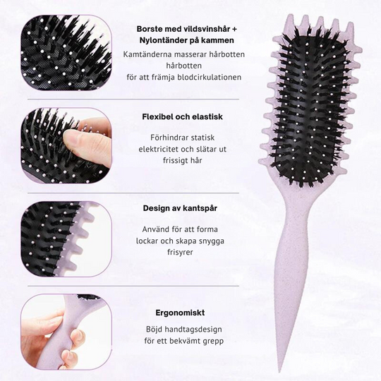 Styling Curly Hair Brush™ | Uppnå perfekta lockar enkelt